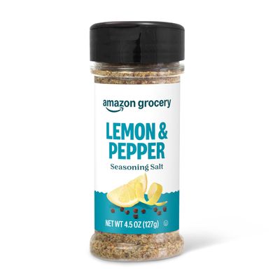 Amazon Grocery, Lemon & Pepper Seasoning Salt, 4.5 Oz (Previously Happy Belly, Packaging May Vary)