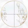 [10'' Plates 40 Count] White Plastic Floral Design Party Dinner Plates With Gold Rim Premium heavyweight Elegant Disposable Tableware Dishes view 3