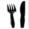 Individually Wrapped Black Heavy Weight Plastic Fork(100) + Knife(100) Set view 1