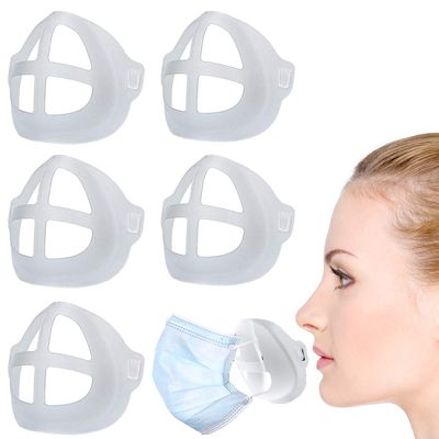 10 Pcs 3D Mask Bracket, Reusable Mask Internal Support Holder Breathable Nasal Mask Pad for Mouth Nose Protection Lipstick (A)