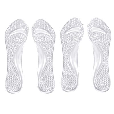 2 Pairs High Heel Insoles Non-Slip Arch Support Metatarsal Pads Foot Cushions High Heels Shoes Inserts Foot Care Tool for Women
