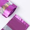 100 Metallic Colored with Clear Window Metallic Foil Stand-Up Resealable Food Storage Pouch (13oz, Matte Purple) view 4