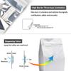 100 Pieces 16 Ounce White Kraft Paper Coffee Bags, Stand Up Coffee Pouches with One Way Degassing Valve and Reusable Side Zipper (Pull Tab to Open) Flat Bottom - Stand Up Well (16oz, 1lb, 454gram) view 3