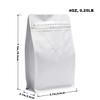 100 Pieces 4 Ounce White Kraft Paper Coffee Bags, Stand Up Coffee Pouches with One Way Degassing Valve and Reusable Side Zipper (Pull Tab to Open) Flat Bottom - Stand Up Well (4oz, 0.25lb, 100gram) view 2