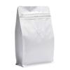 100 Pieces 12 Ounce White Kraft Paper Coffee Bags, Stand Up Coffee Pouches with One Way Degassing Valve and Reusable Side Zipper (Pull Tab to Open) Flat Bottom - - Stand Up Well (12oz, 340gram) view 1