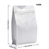 100 Pieces 12 Ounce White Kraft Paper Coffee Bags, Stand Up Coffee Pouches with One Way Degassing Valve and Reusable Side Zipper (Pull Tab to Open) Flat Bottom - - Stand Up Well (12oz, 340gram) view 2