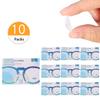 SMARTTOP 2.5mm Eyeglasses Air Bag Stick on Silicone Nose Pads-Upgrade 10Pairs Eyeglasses Nose Pads for Plastic Frame-for Sunglasses Anti-Slip-Glasses Repair Kits for Man and Women(10PAIRS Crystal view 2