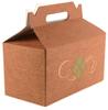 [100 Pack] Brown Treat Gift Boxes - 9 x 5 x 6.75 inches - Paper Gable Boxes, Paper Lunch Boxes with Handle, Barn Boxes - Birthday's, Weddings, Baby Shower Favor Box, Restaurant to go Box view 3