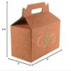 [150 Pack] Brown Treat Gift Boxes - 9 x 5 x 6.75 inches - Paper Gable Boxes with Handle for Birthdays, Weddings, Baby Showers, Favors, and Restaurant To-Go Meals view 2