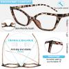 MARE AZZURO Cat Eye Reading Glasses Women Cute Readers 0 1.00 1.25 1.50 1.75 2.00 2.25 2.50 2.75 3.00 3.50 4.00 5.00 6.00 (Brown, 1.0) view 4