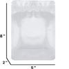 5" x 8" Stand Up Pouch Bags, 100 Pack  Clear Front & Aluminum Foil Back, Resealable and Heat Sealable Storage Bags for Food, Snacks, Coffee, Candy, and More view 2