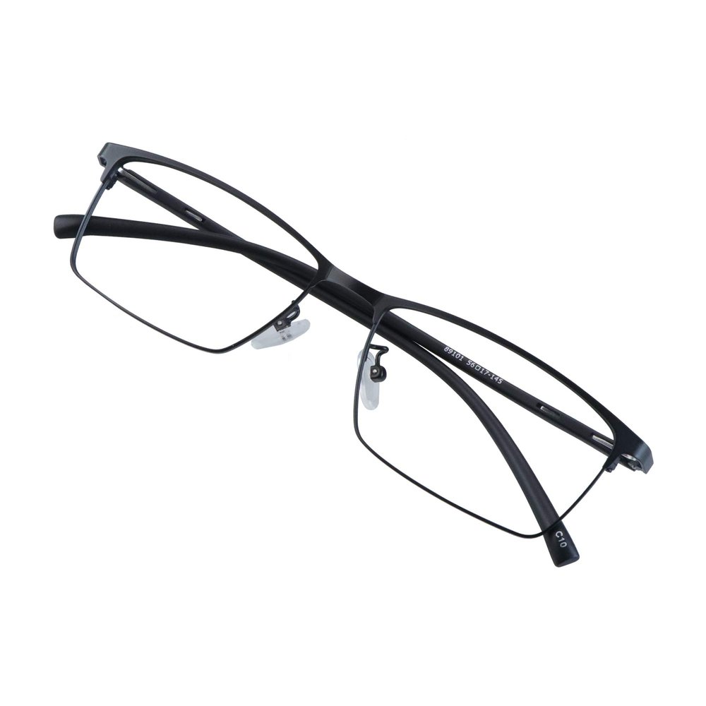 VisionGlobal Blue Light Blocking Glasses for Women/Men, Computer Reading, TV Glasses, Stylish Square Frame, Anti Glare (Black, +2.25 Magnification)