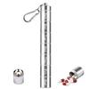 Weekly Pill Box, 7 Day Pill Case, Floor88 7 Compartments Aluminum Alloy Portable Pill Holder Waterproof Medicine Organizer Mini Metal Pill Container with Keychain & Carabiner for Travel Camping (#C) view 1