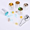 Weekly Pill Box, 7 Day Pill Case, Floor88 7 Compartments Aluminum Alloy Portable Pill Holder Waterproof Medicine Organizer Mini Metal Pill Container with Keychain & Carabiner for Travel Camping (#C) view 2