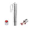 Portable Pill Box, Floor88 5 Compartments Pocket Pill Case Aluminum Alloy Pill Holder Waterproof Medicine Organizer Mini Metal Pill Container with Keychain & Carabiner for Outdoor Travel Camping (#A) view 1