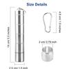 Portable Pill Box, Floor88 5 Compartments Pocket Pill Case Aluminum Alloy Pill Holder Waterproof Medicine Organizer Mini Metal Pill Container with Keychain & Carabiner for Outdoor Travel Camping (#A) view 3