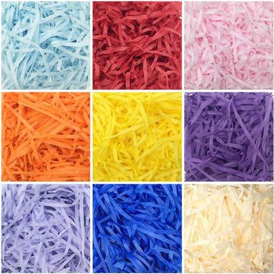 100G Raffia Paper Shreds & Strands,5Pack Colorful Shred Paper Raffia Tissue Paper Grass Stuffers,Shredded Crinkle Confetti for Holiday DIY Gift Wrapping & Basket Filling