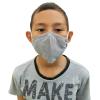 LOFBAZ Cloth Face Coverings Cotton Fabric with Filter Pocket Washable Reusable (Gray - Pack of 3, Big Kid 9 to 13 Year) view 1