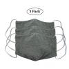 LOFBAZ Cloth Face Coverings Cotton Fabric with Filter Pocket Washable Reusable (Gray - Pack of 3, Big Kid 9 to 13 Year) view 2