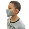 LOFBAZ Cloth Face Coverings Cotton Fabric with Filter Pocket Washable Reusable (Gray - Pack of 3, Big Kid 9 to 13 Year) view 3