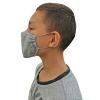 LOFBAZ Cloth Face Coverings Cotton Fabric with Filter Pocket Washable Reusable (Gray - Pack of 3, Big Kid 9 to 13 Year) view 4
