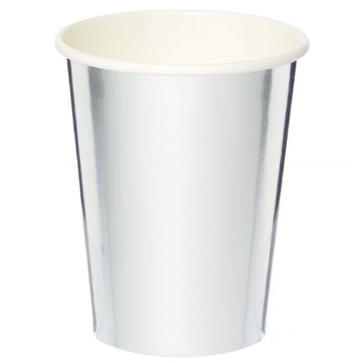 amscan 9908655 Sc Metallic Silver 250Ml Cup