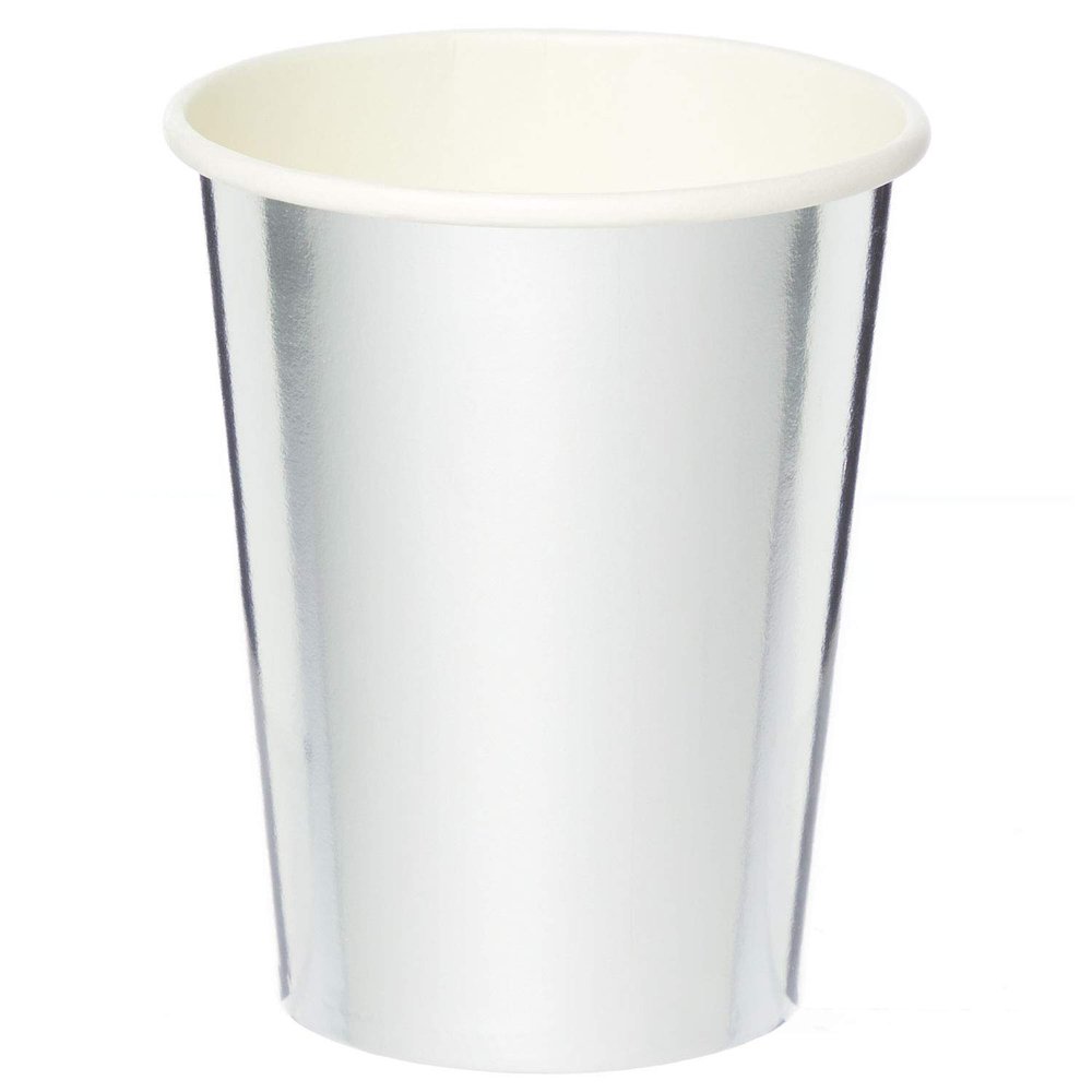 amscan 9908655 Sc Metallic Silver 250Ml Cup
