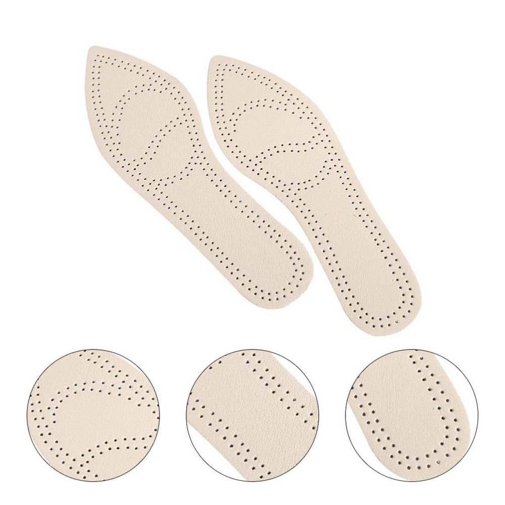 2pairs Comfortable Cow Insoles for Pointed Shoes Detachable and Breathable Inserts for High Heels Soft Foot Cushions for Enhanced Comfort and Sweat Absorption