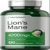 Horbach Lions Mane Mushroom Extract | 120 Capsules | Vegetarian, Non-GMO, Gluten Free Supplement view 1