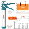 XINQIAO Beef Jerky Gun Sausage Stufffer for Ground Meat, Large Aluminum Jerky Cannon Comes with a Bag, 4 Nozzles, 2 Brushes, 1 Funnel, 1 Pestle view 2