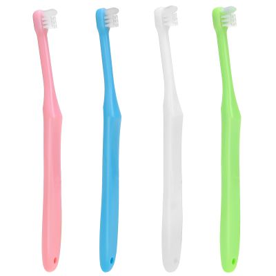 Ceonam 4 Pack End Tuft Toothbrush, Small Head Single Tuft Orthodontic Toothbrush for Wisdom Teeth, Soft Trim Compact Interdental Brush