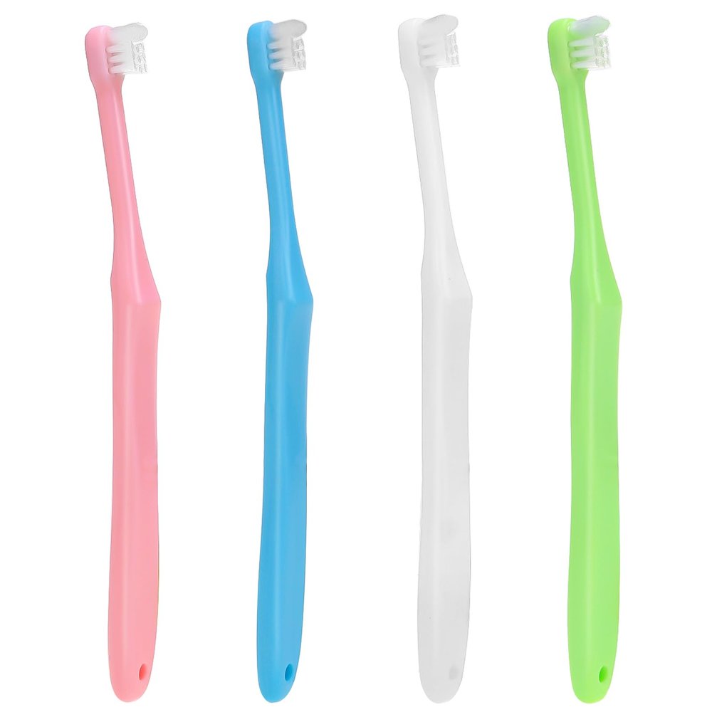 Ceonam 4 Pack End Tuft Toothbrush, Small Head Single Tuft Orthodontic Toothbrush for Wisdom Teeth, Soft Trim Compact Interdental Brush