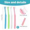 Ceonam 4 Pack End Tuft Toothbrush, Small Head Single Tuft Orthodontic Toothbrush for Wisdom Teeth, Soft Trim Compact Interdental Brush view 2