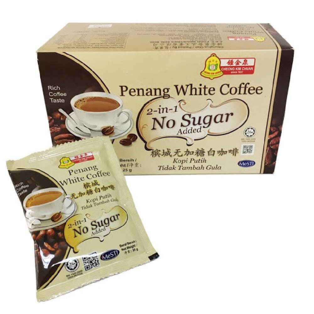 Cheong Kim Chuan No Sugar Added Coffee 2-in-1 25g x 15 (3 Count)