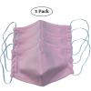 LOFBAZ Cloth Face Coverings Cotton Fabric with Filter Pocket Washable Reusable (Pink - Pack of 3, Small Kid 4 to 8 Year) view 2