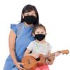 LOFBAZ Cloth Face Coverings Cotton Fabric with Filter Pocket Washable Reusable (Black - Pack of 3, Small Kid 4 to 8 Years) view 1