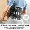 FREETOO Back Braces for Lower Back Pain Relief with 6 Stays, Breathable Back Support Belt for Men/Women for work , Anti-skid lumbar support belt with 16-hole Mesh for sciatica(M) view 2