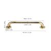 19.7in Bathroom Hand Bar Stainless Steel Bathtub Hand Bar NonSlip Shower Safety Handrail Hand Holder Bathroom Toilet Accessory for Elderly Pregnant Women Gold view 3