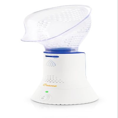 Crane Corded Personal Steam Inhaler - for Sinus, Congestion, Cough, & Cold Relief, Vapor Pad Compatible, White, 30 ml