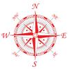 1/4 Sheet - Red Compass Birthday - D24647 - 2D Edible Cake Cupcake Party Topper view 1