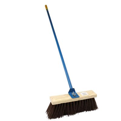 King of Spades Broom with Poly Bristle Head for Shop or Home Clean Up