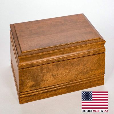 American Chest H75W 75 Count Amish Cigar Humidor, Walnut