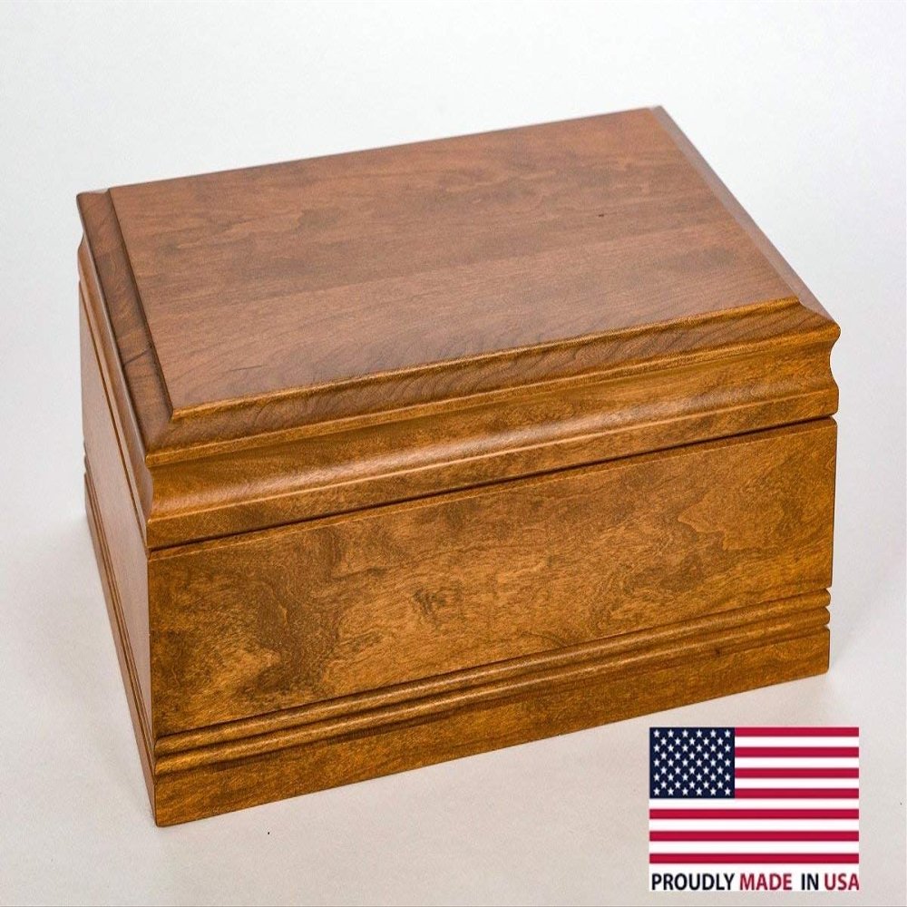American Chest H75W 75 Count Amish Cigar Humidor, Walnut