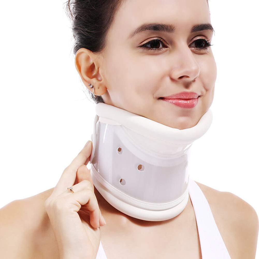 TANDCF Cervical Neck Brace Collar with Chin Support for Stiff Relief Cervical Collar Correct Neck Support Pain Bone Care Health(Size L)