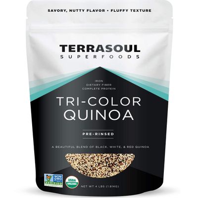 Terrasoul Superfoods Organic Tri-Colored Quinoa 4 Lbs