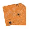 60 count Orange Spider Paper Napkins - Disposable Dinner Napkins for Halloween Get-together, DIY Parties, Unfolded 13x13 inches, 2-Ply view 1