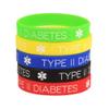 linnalove Type 2 Diabetes Medical Alert ID Bracelet Silicone ID Wristbands 5 Pack view 1