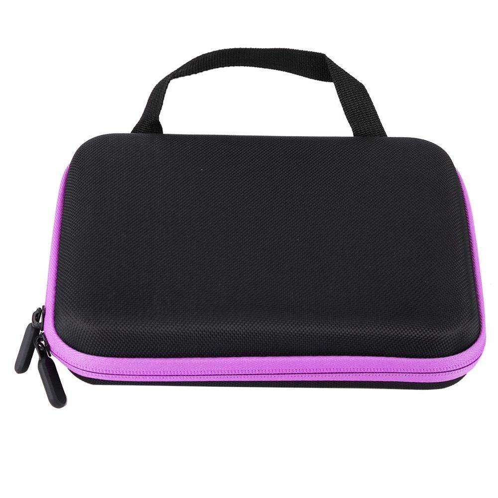 Essential Oil Storage Bag, 63 Slots Portable Aromatherapy Essential Oil Storage Bag Case Box Organizer(Purple)