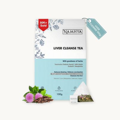 NAMHYA Liver Cleanse Tea with Harad Milk Thistle with goodness of Herbs 3.53 oz (50 Servings)