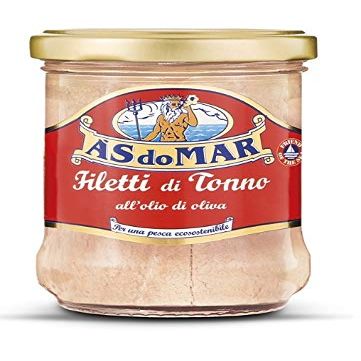 AS do MAR Yellowfin Tuna Fillets in Pure Olive Oil | 2 Pack | Imported From Italy | Wild Caught | Gourmet All Natural | AsDoMar | Premium fish in 7.05 oz Glass Jar (200 Grams) (2)